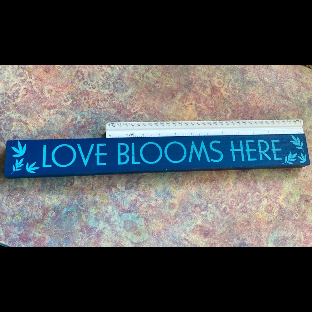 NWT Rustic Wooden Inspirational Home Decor Blue - Picture 5 of 6